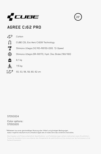 CUBE Agree C:62 Pro 28 Rennvelo Schwarz