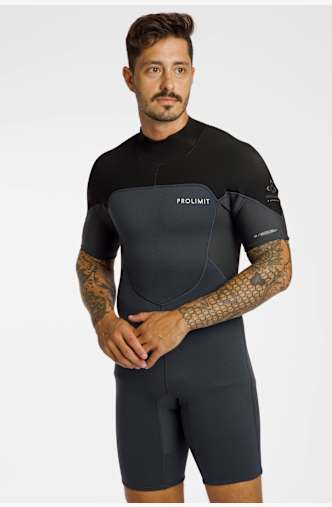 PROLIMIT Fusion Shorty V-Zip 2/2 mm combinaison en néoprène hommes Noir