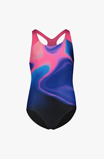 speedo Splashback Print costume da bagno bambina Blu