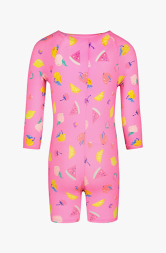 speedo Print Zip Longsleeve costume da bagno bimbo Pink