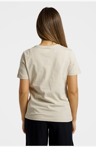 Kappa Sylvie Logo Damen T-Shirt Beige