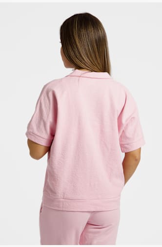 Kappa Irene Jacquard Damen Poloshirt Pink
