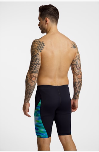 speedo Spliced Printed Jammer costume da bagno uomo Nero