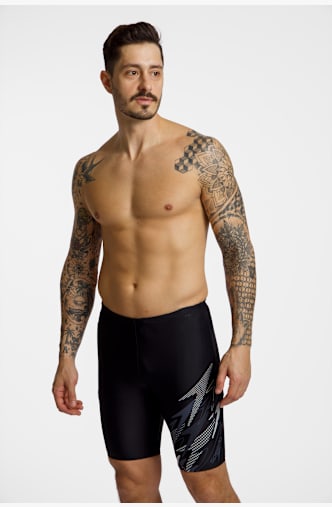 speedo Medley Logo Jammer costume da bagno uomo Nero