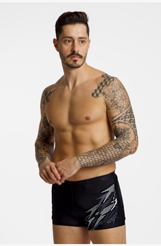 speedo Medley Logo Herren Badehose Schwarz
