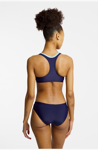 speedo Placement Racerback Damen Bikini Blau