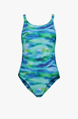 speedo Allover Printed Leaderback costume da bagno donna Verde