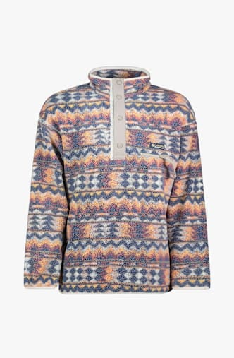 Columbia Helvetia™ II Printed Half Snap Fleece midlayer hommes Bleu