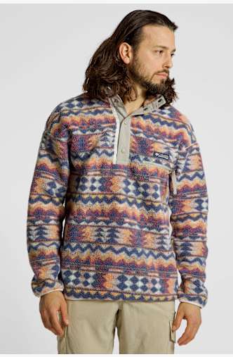 Columbia Helvetia™ II Printed Half Snap Fleece midlayer uomo Blu