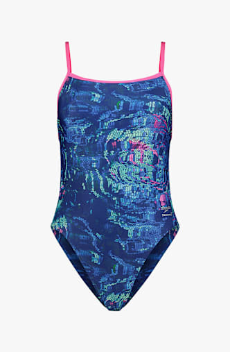 speedo Club Training 2.0 Vanquisher Printed V-Back maillot de bain femmes Bleu