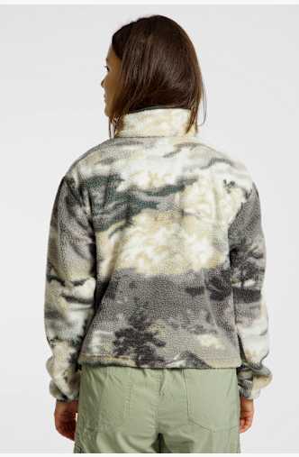 Columbia Helvetia™ II Cropped Printed Sherpa Half Snap Damen Midlayer Grau