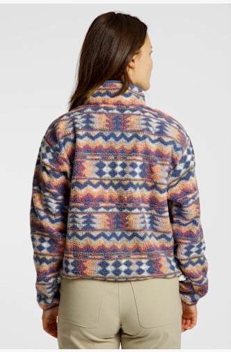 Columbia Helvetia™ II Cropped Printed Sherpa Half Snap midlayer femmes Bleu