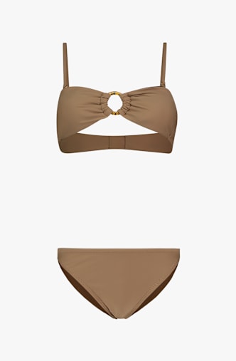 BEACH MOUNTAIN Bandeau bikini donna Marrone