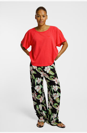 Roxy Time For Palm Tree t-shirt femmes Rose
