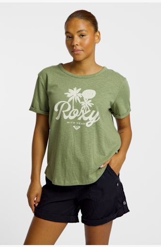 Roxy Oceanwave Regular Slub t-shirt donna Verde