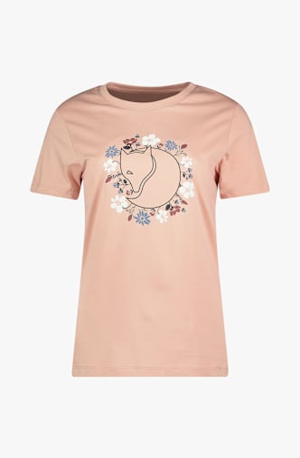 Fjällräven Fjällblomster Fox Damen T-Shirt Pink