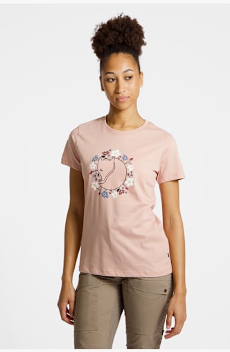 Fjällräven Fjällblomster Fox t-shirt donna Pink