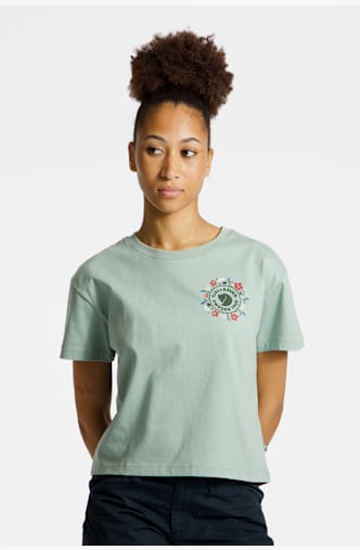 Fjällräven Fjällblomster Logo t-shirt donna Verde