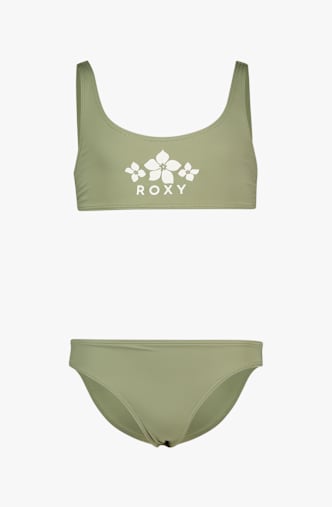 Roxy Solid Active Bralette Mädchen Bikini Grün