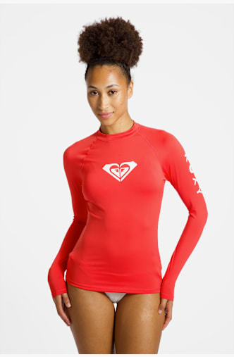 Roxy Whole Hearted 50+ Damen Lycra Shirt Rot
