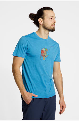 icebreaker Merino 150 Tech Lite Bear Catch t-shirt uomo Blu
