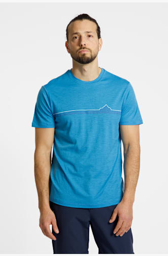 icebreaker Merino 150 Tech Lite Range Stripes t-shirt hommes Bleu
