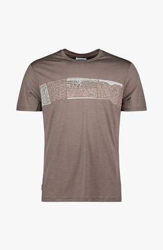 icebreaker Merino 150 Tech Lite Elevation Line Herren T-Shirt Braun