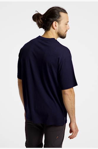 icebreaker Merino 150 Tech Lite Relaxed Mountain Shift t-shirt hommes Bleu