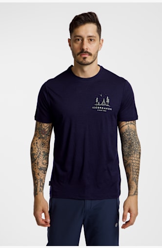 icebreaker Merino 150 Tech Lite Peacefull Pass t-shirt hommes Bleu