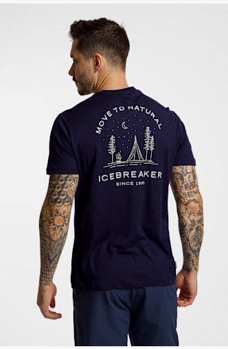 icebreaker Merino 150 Tech Lite Peacefull Pass t-shirt hommes Bleu