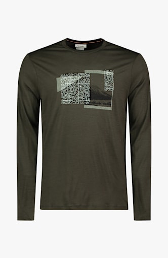 icebreaker Merino 150 Tech Lite Peak Balance Herren Longsleeve Grün