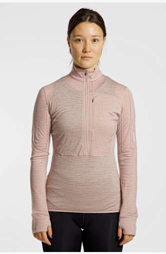 icebreaker Merinomix 200 Realfleece™ Descender Half-Zip longsleeve donna Pink