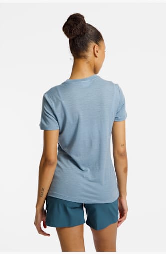 icebreaker Merino 150 Tech Lite Sparkling Stars Damen T-Shirt Blau