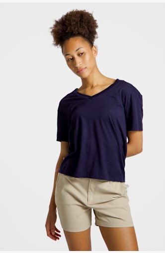 icebreaker Merino 150 Tech Lite Relaxed t-shirt donna Blu Scuro