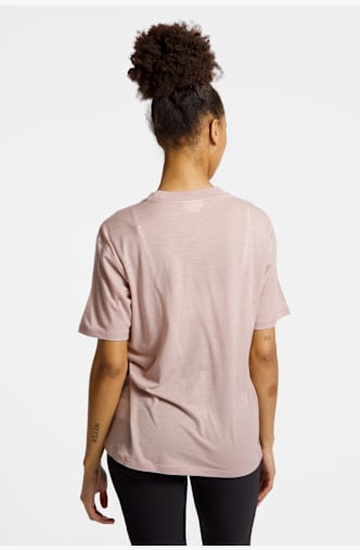 icebreaker Merino 150 Tech Lite Relaxed Mountain Shift t-shirt femmes Pink