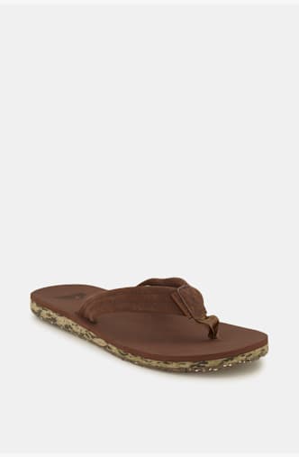 Quiksilver Carver Suede Recycled Herren Flip Flop Braun