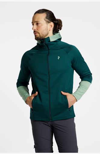 PEAK PERFORMANCE Rider Essentials Zip Hood midlayer uomo Petrolio