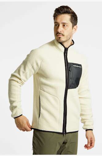 PEAK PERFORMANCE Naturerush Pile Zip midlayer hommes Blanc