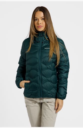 PEAK PERFORMANCE Helium Down Hood Damen Daunenjacke Türkis