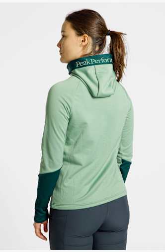 PEAK PERFORMANCE Rider Essentials Zip Hood Damen Midlayer Grün