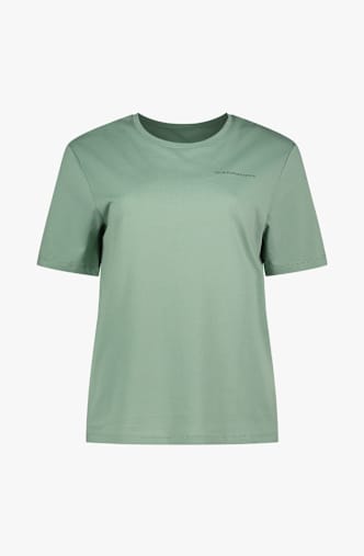 PEAK PERFORMANCE Explore Logo Damen T-Shirt Grün
