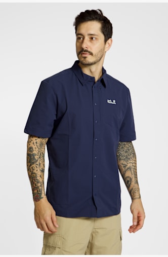 Jack Wolfskin Prelight Suncool Herren Wanderhemd Blau