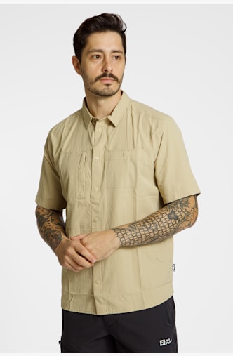 Jack Wolfskin Sierra Canyon camicia da trekking uomo Beige