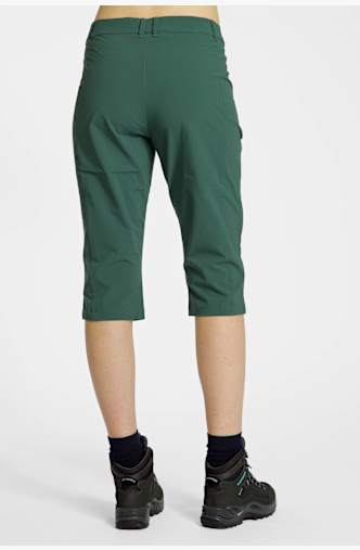 Jack Wolfskin Hikeout pantaloni da trekking 3/4 donna Verde
