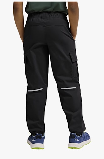 Jack Wolfskin Cargo Kinder Wanderhose Schwarz
