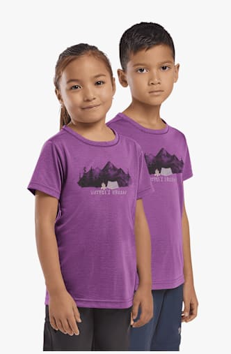 Jack Wolfskin Hiking Graphic t-shirt bambini Viola