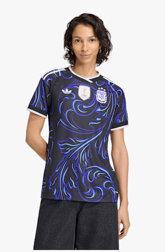 adidas Argentinien Away Replica Damen Fussballtrikot WM 2026 Schwarz
