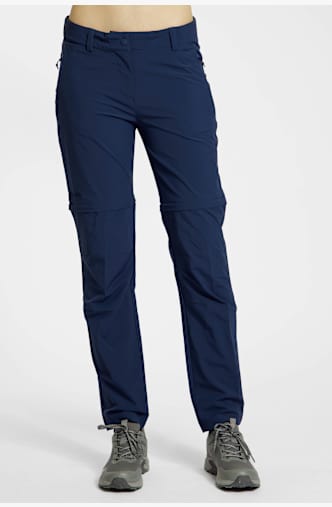 Schöffel Ascona Zip-Off taille courte pantalon de randonnée femmes Bleu
