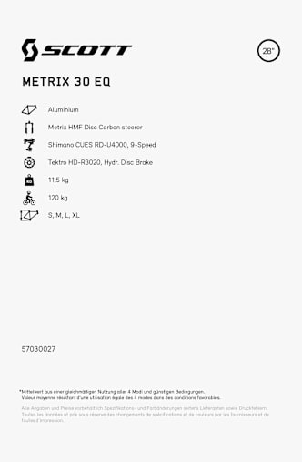 SCOTT Metrix 30 EQ 28 Citybike Grün