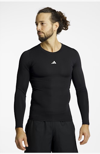 adidas TECHFIT Herren Longsleeve Schwarz